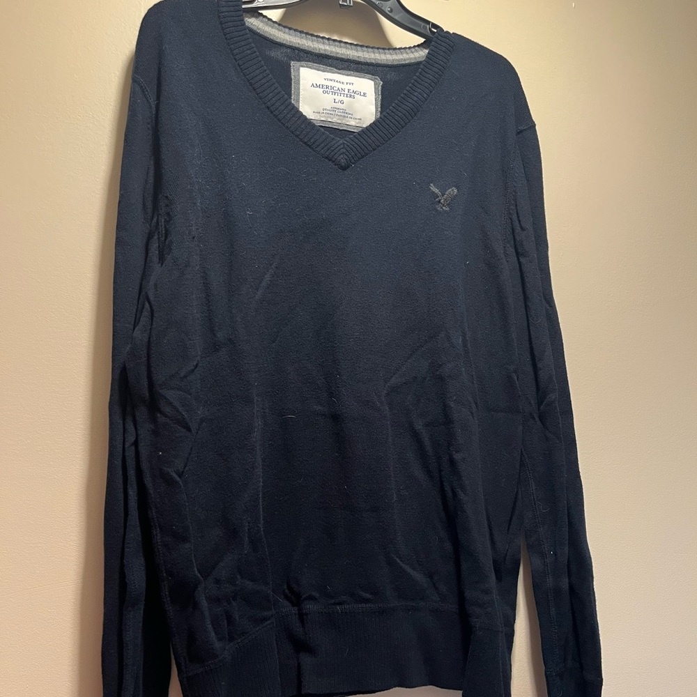 Black large mens sweater